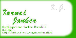 kornel janker business card